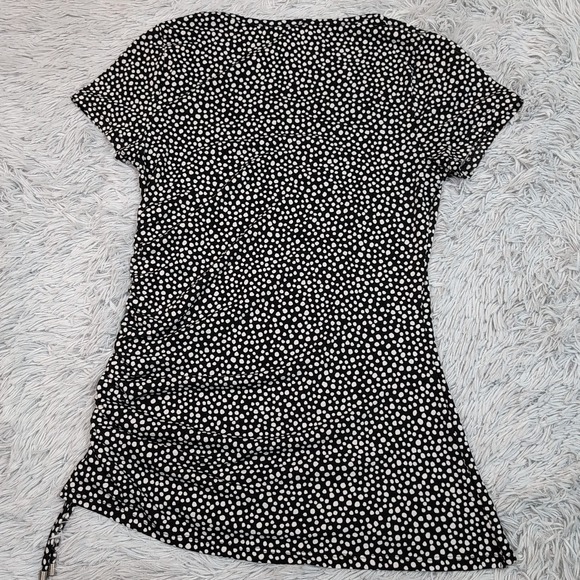 Jones New York Shirt Womens S Black‎ White Blouse Preppy Career Evening Top Soft - Picture 2 of 9